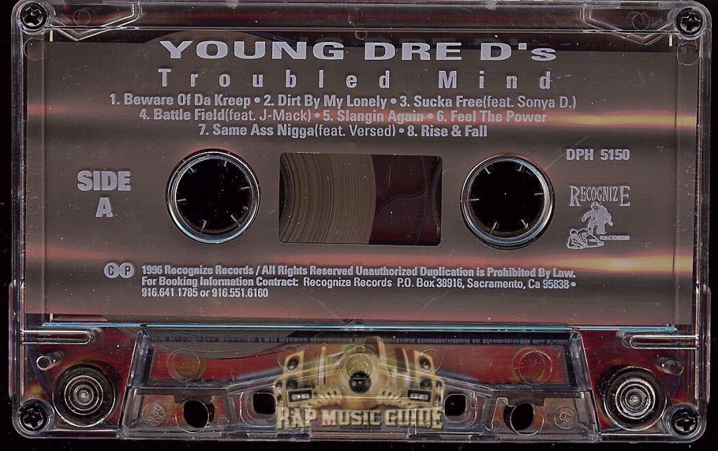 Young Dre D - Troubled Mind: Cassette Tape | Rap Music Guide